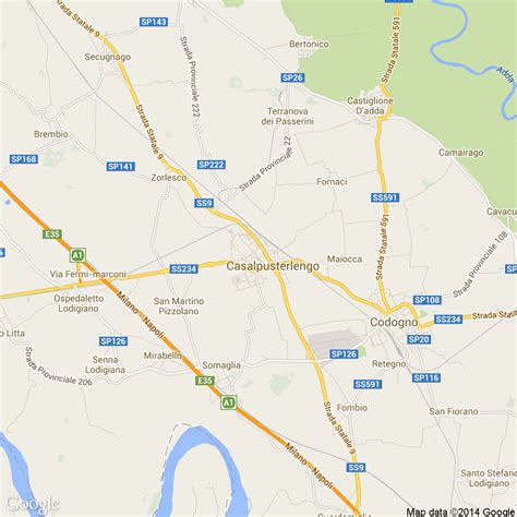 Mappa di Casalpusterlengo: Vie, Strade e Piazze 